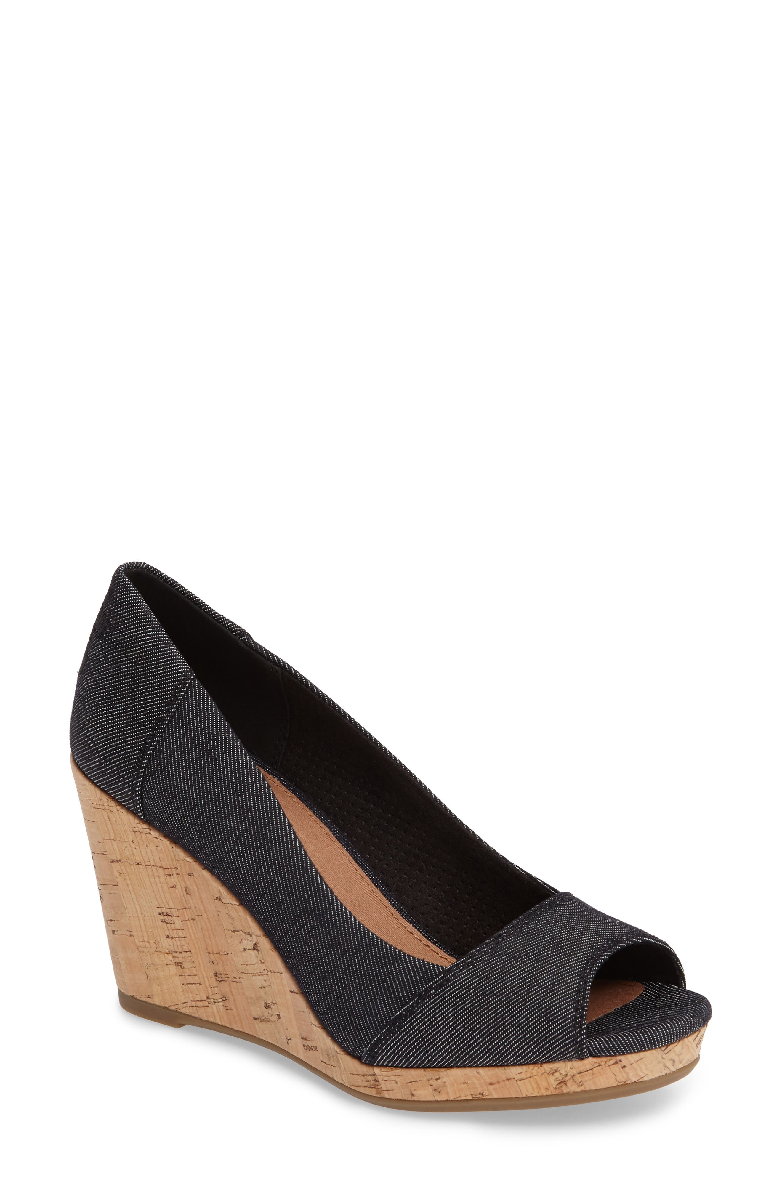 TOMS Stella Wedge Pump, Main, color, 