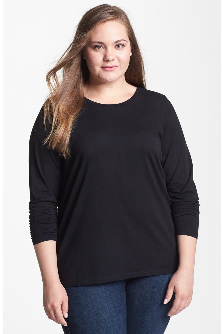 Lightweight Jersey Top, Main, color, BLACK