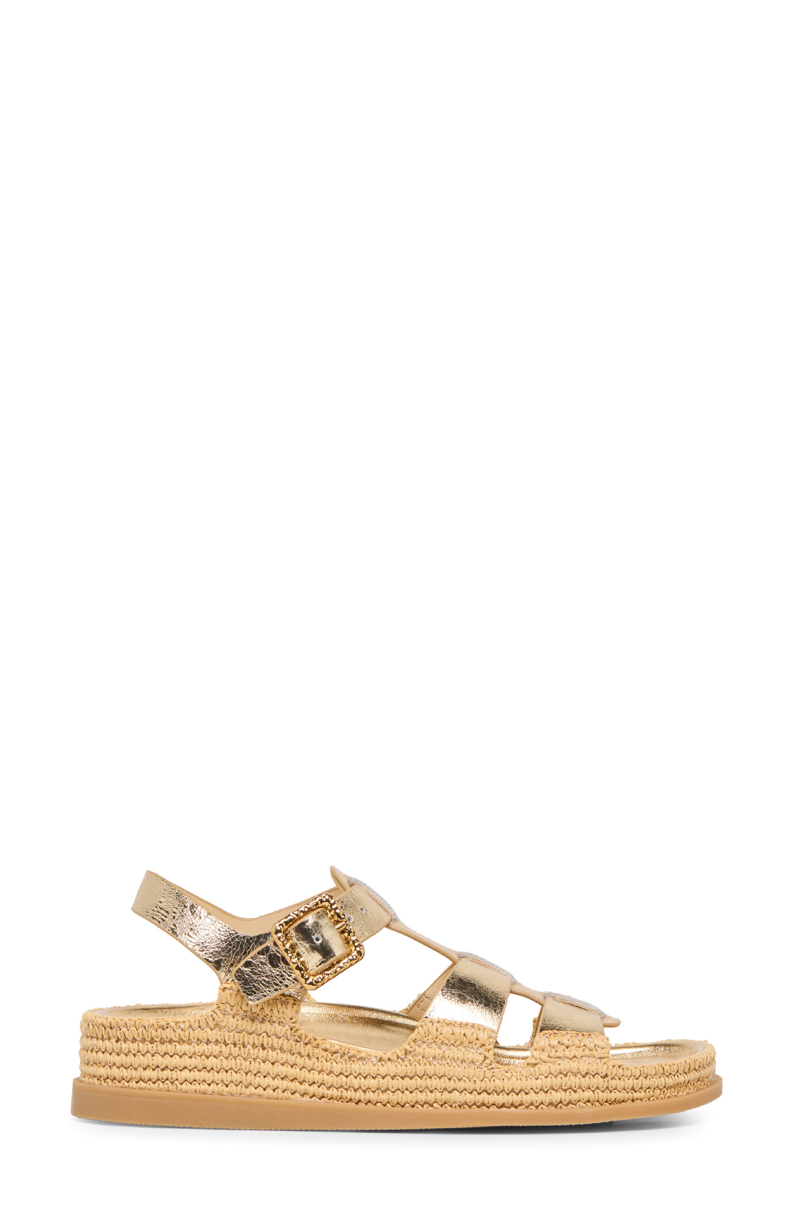 Shenna Slingback Platform Sandal, Alternate, color, GOLD DISTRESSED LEATHER