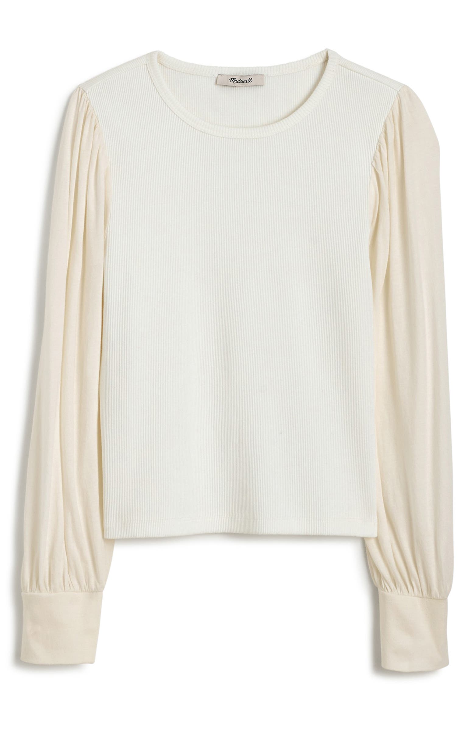 Madewell Puff Sleeve Rib Top | Nordstromrack