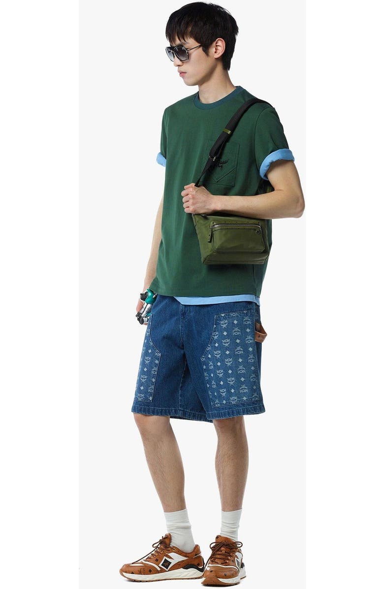 MCM Aren Crossbody in Nylon and Leather, Alternate, color,