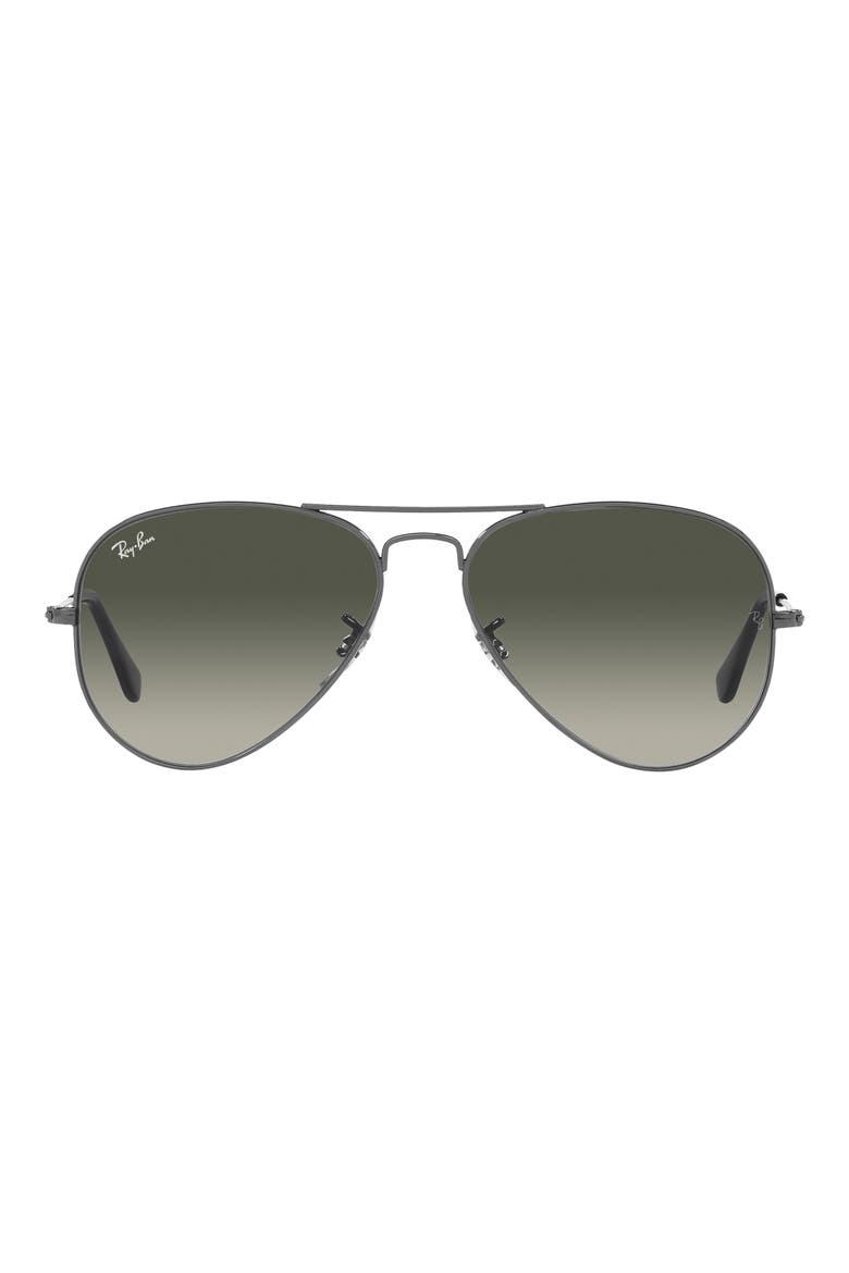 Small Original 55mm Aviator Sunglasses, Main, color, GREY FLASH