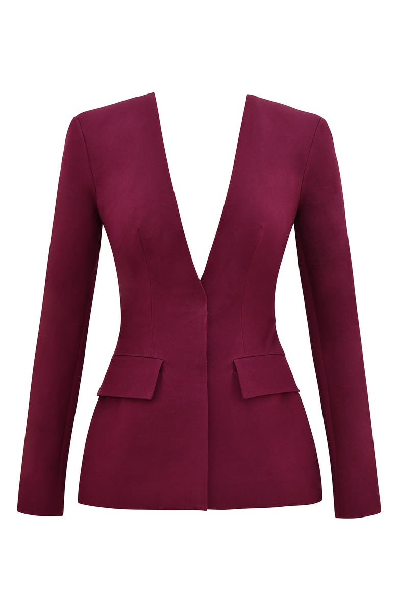 HOUSE OF CB Theodora Stretch Cotton Blend Twill Blazer, Alternate, color, 