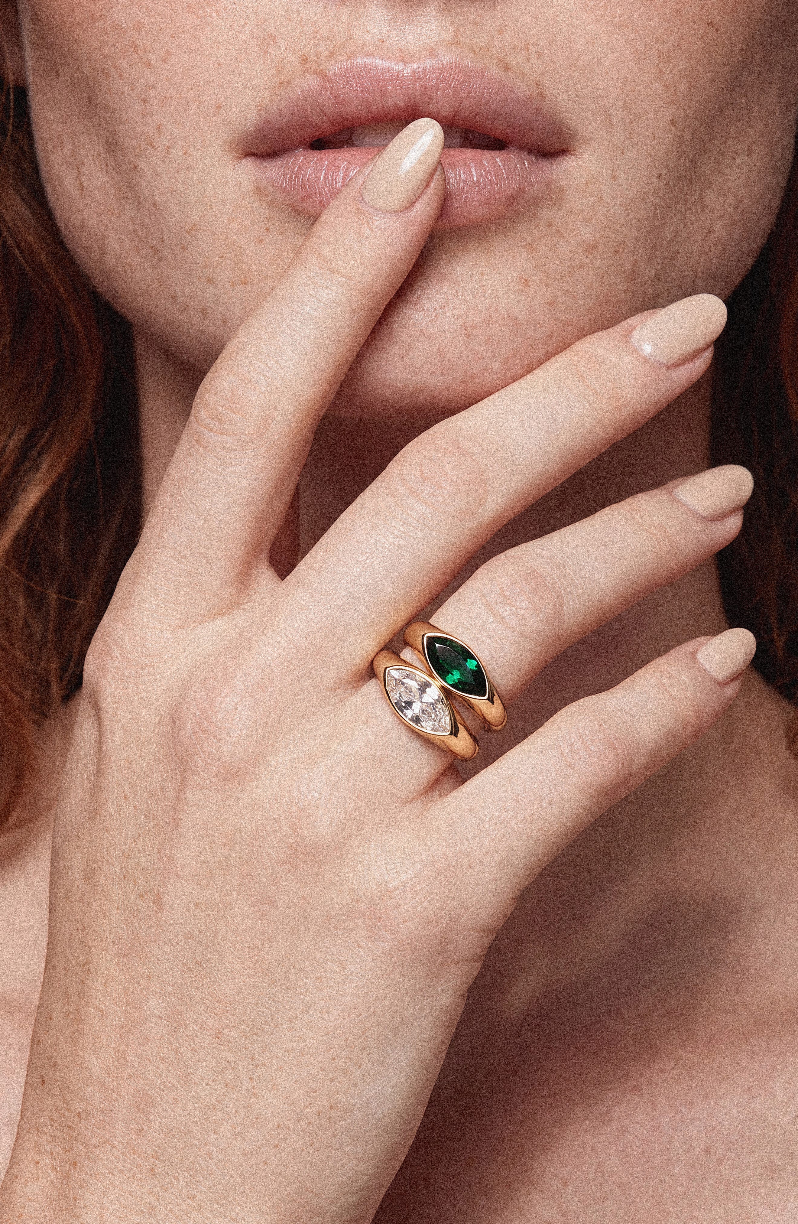 Ettika Marquise Crystal Set of 2 Rings (Women) | Nordstrom
