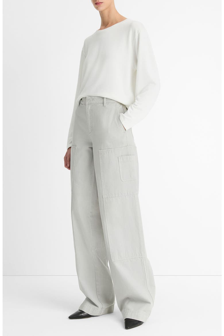 Mid Rise Twill Utility Pants, Alternate, color, STONE GREY