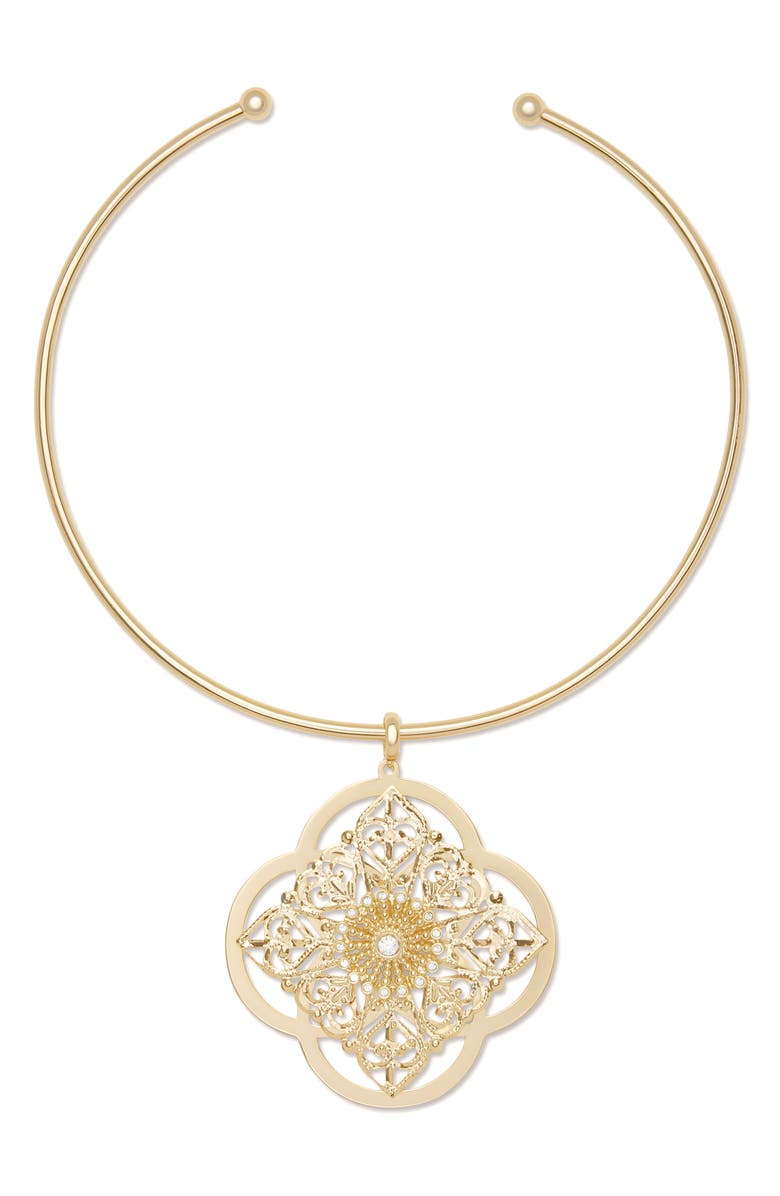 Ramy Brook Laya Medallion Collar Necklace, Main, color, 