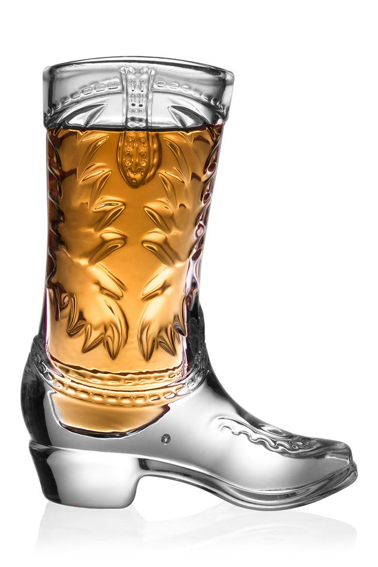Cowboy Boot Shot Glass, Alternate, color, CLEAR