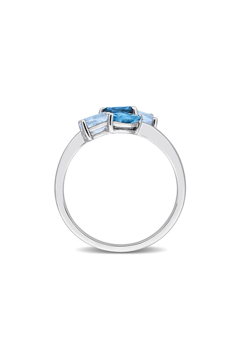 Blue Topaz Cluster Ring, Alternate, color, BLUE