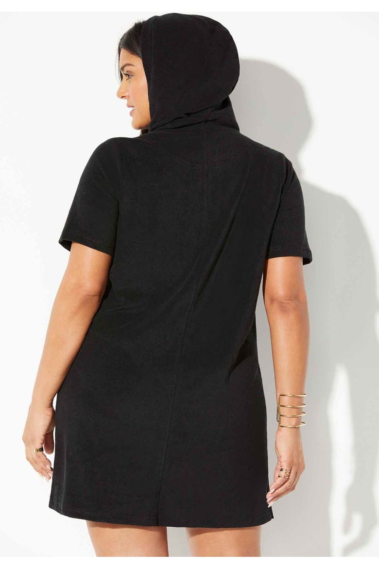 Alana Terry Cover Up Hoodie, Alternate, color, Crystal Blue