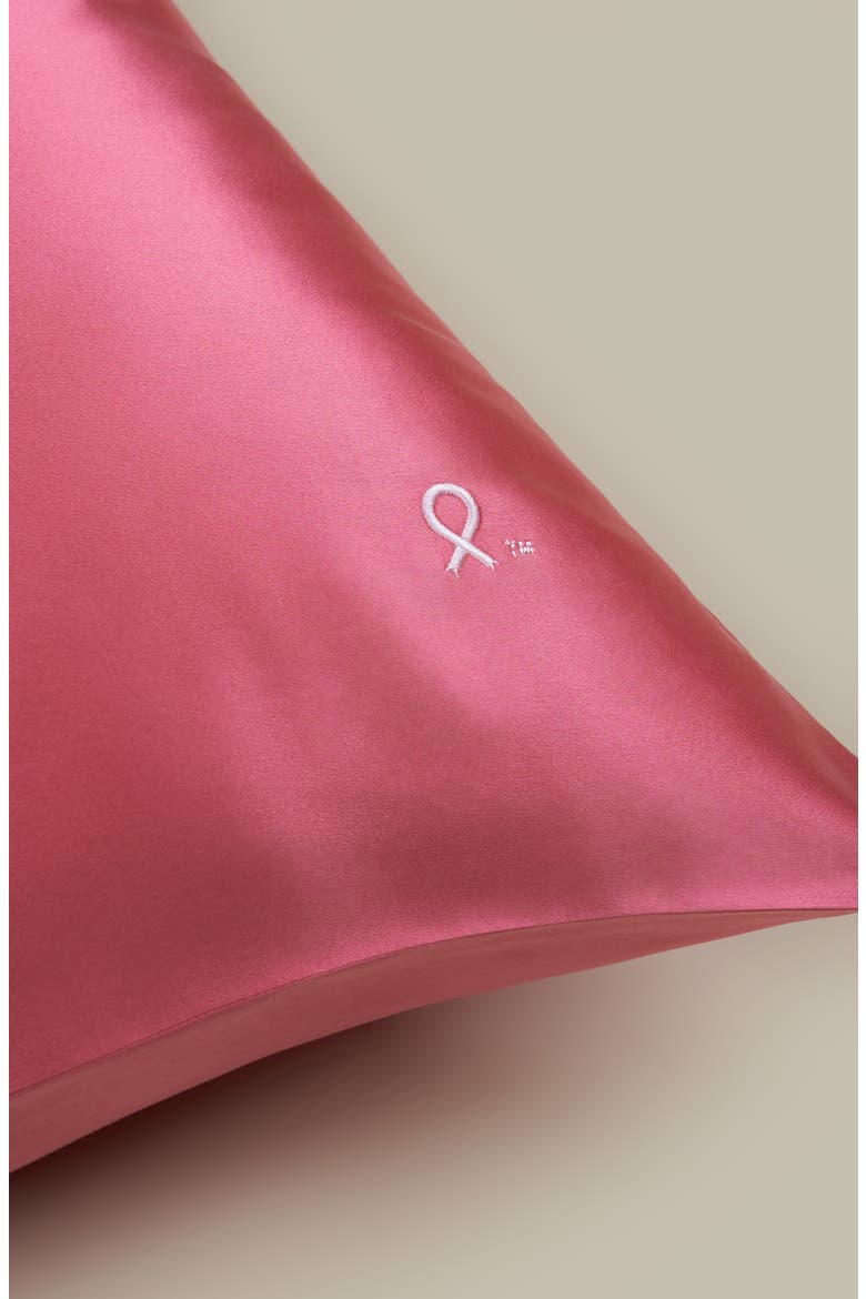 Hope's Comfort Silk Pillowcase, Alternate, color, Ruby Pink