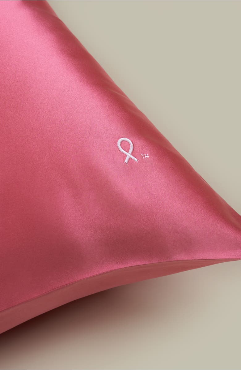 Lilysilk Hope's Comfort Silk Pillowcase, Alternate, color, Ruby Pink