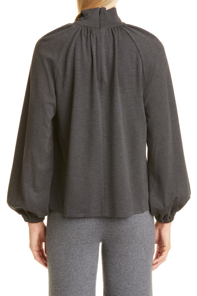 Long Sleeve Turtleneck Top, Alternate, color, CHARCOAL