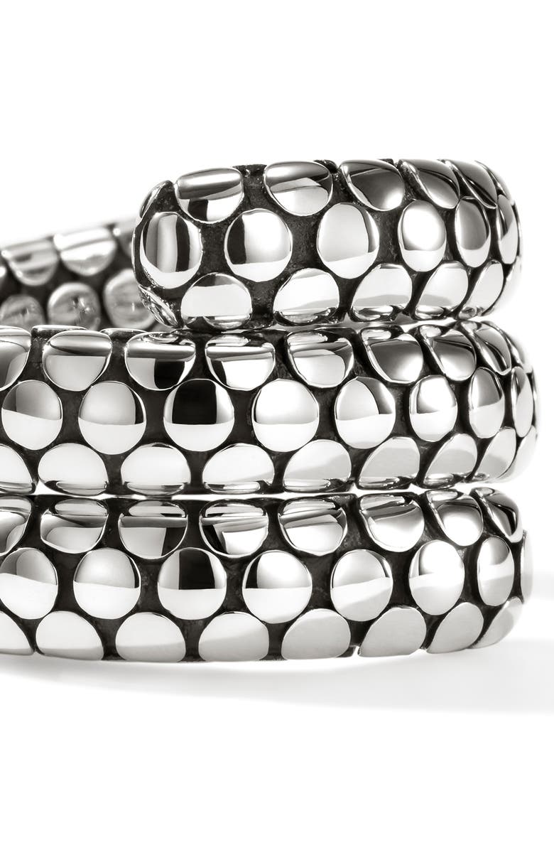 John Hardy Dot Double Coil Ring, Alternate, color, Silver