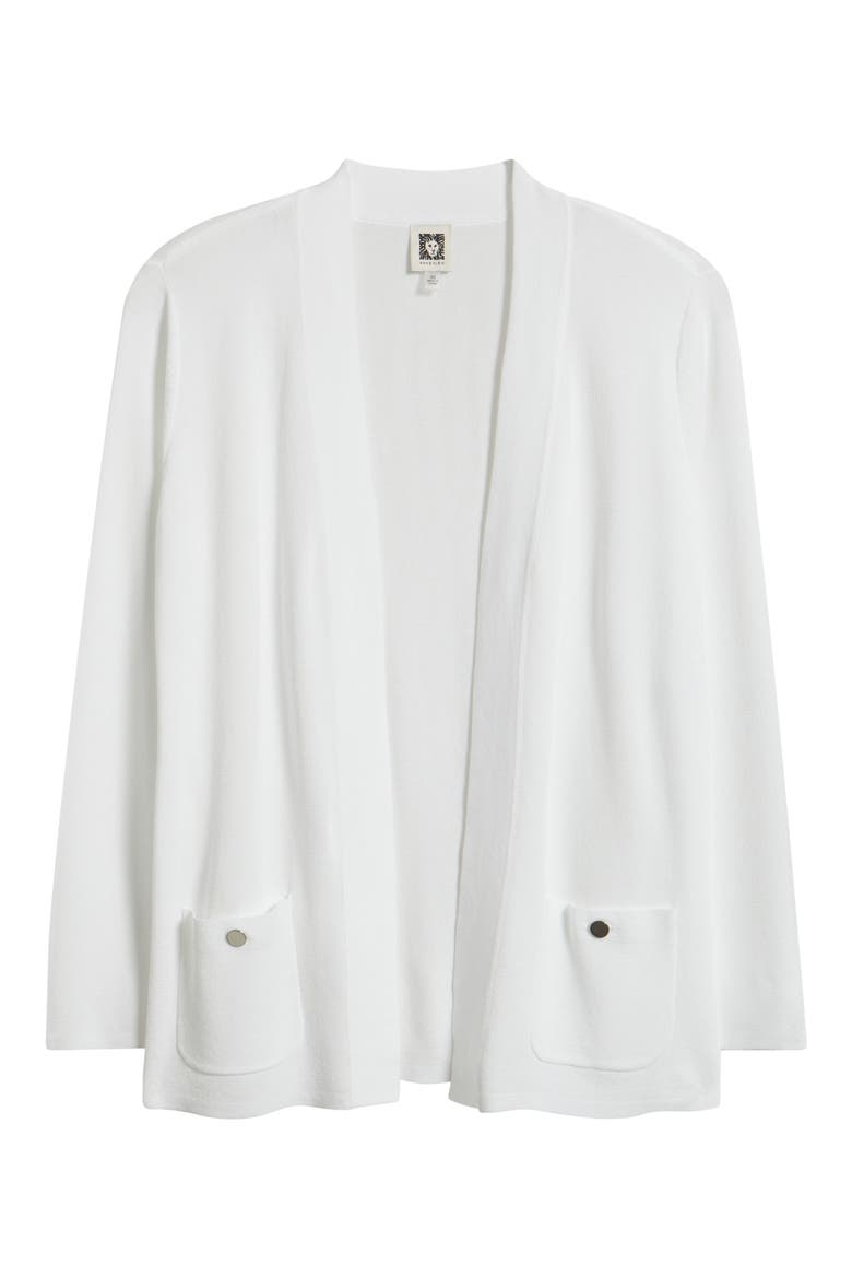 Malibu Open Front Cardigan, Alternate, color, CRISP WHITE