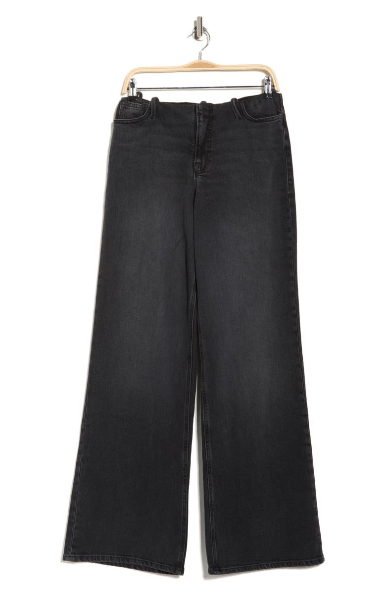 Good American Wide Leg Pull-On Jeans, Alternate, color, Black