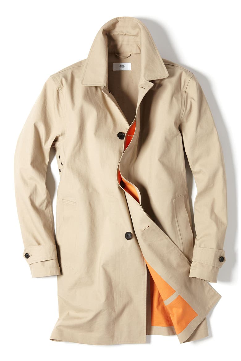 Bonded Raincoat, Alternate, color, KHAKI
