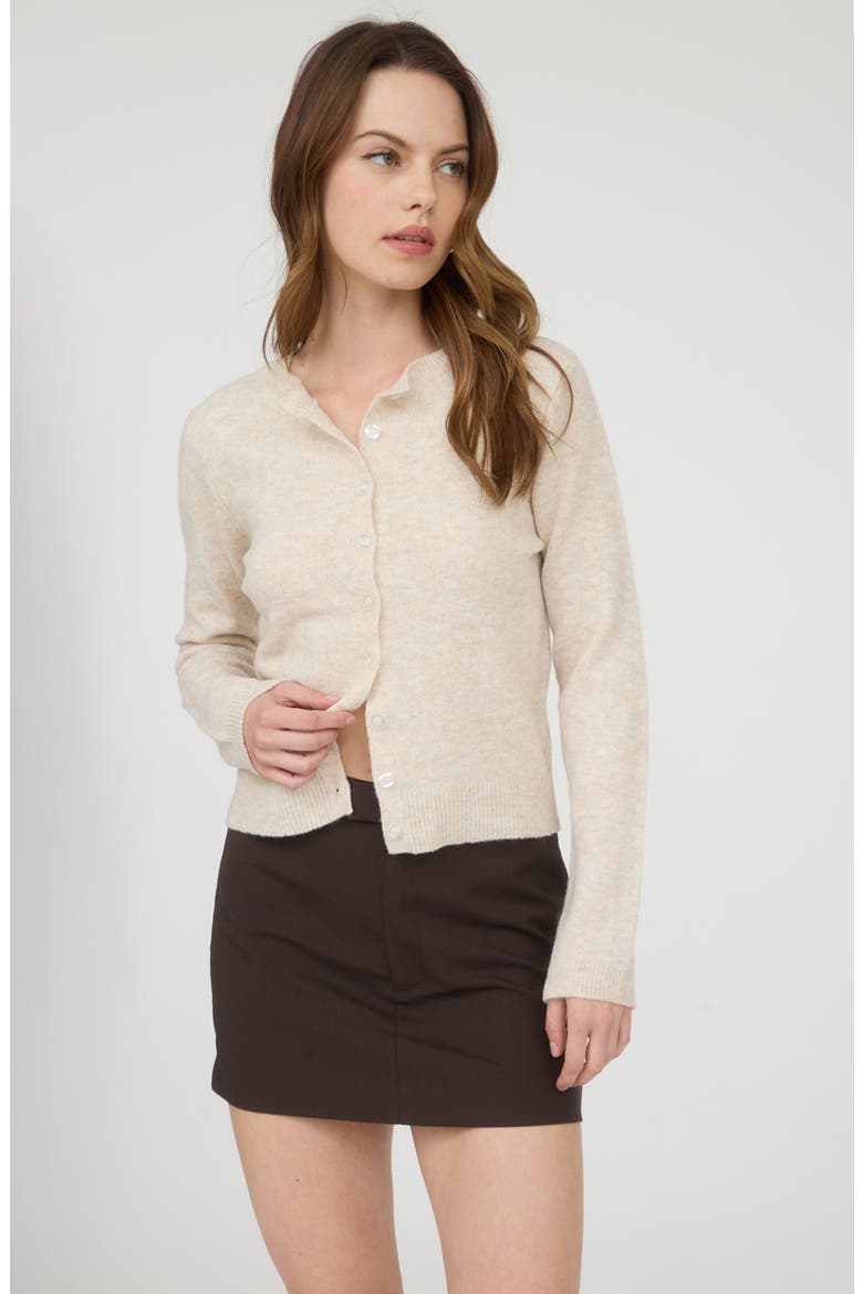 Button Down Cardigan, Alternate, color, CREAM