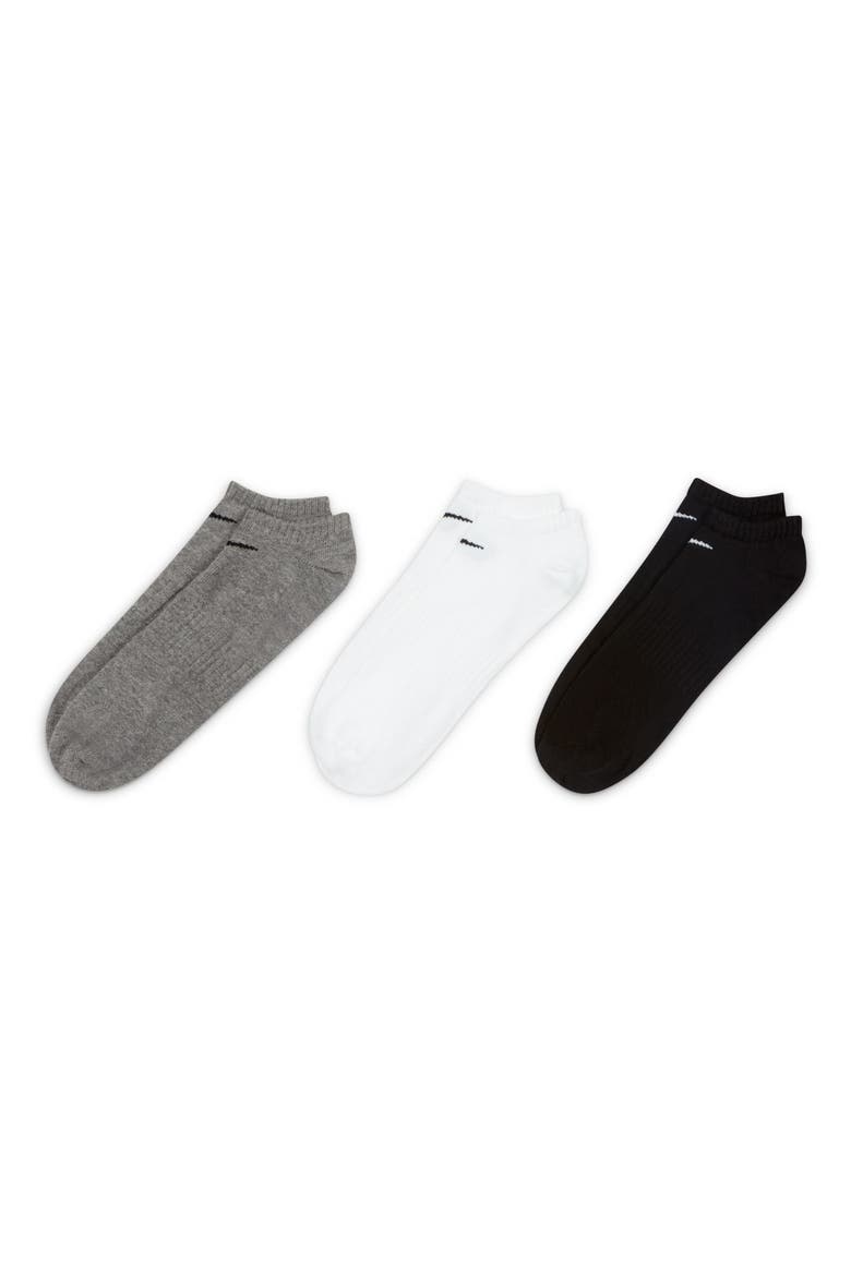 Everyday Lightweight Training No-Show Socks - Pack of 3, Alternate, color, MULTI-COLOR