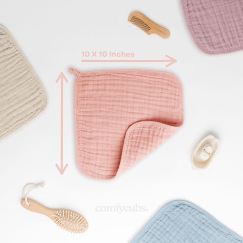 Comfy Cubs Muslin Washcloths In Lace