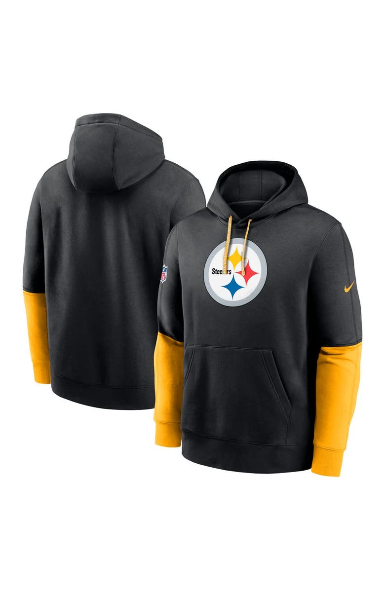 Nike Men's Nike Black Pittsburgh Steelers 2024 Sideline Club Pullover Hoodie, Alternate, color, 