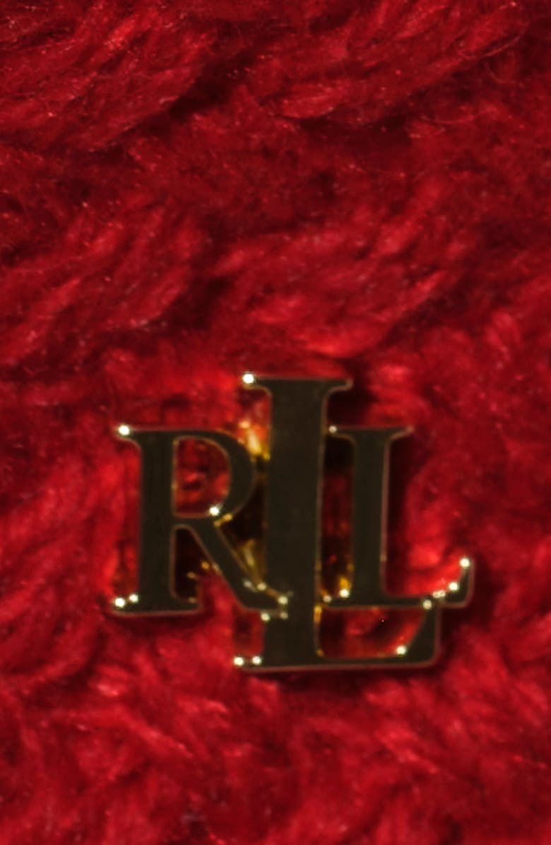 ZZDNU Lauren Ralplh Lauren Basket Knit Beret, Alternate, color, Ralph Red