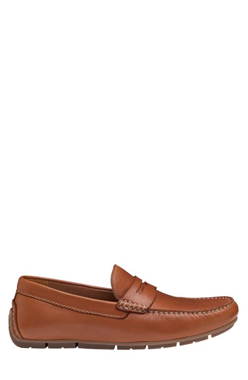 Johnston & Murphy Collection Johnston & Murphy Baldwin Driver Penny Loafer In Cognac Sheepskin