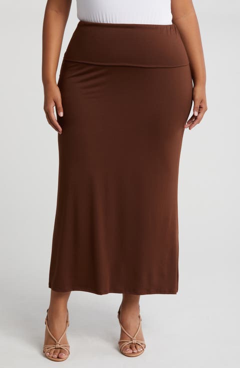 Comfortable Foldover Skirt (Plus)