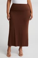 24seven Comfort Apparel Comfortable Foldover Skirt