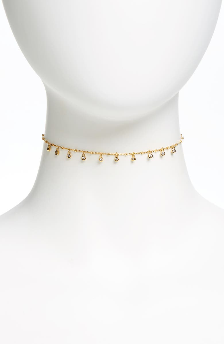 Nadri Crystal Bezel Choker, Alternate, color, 