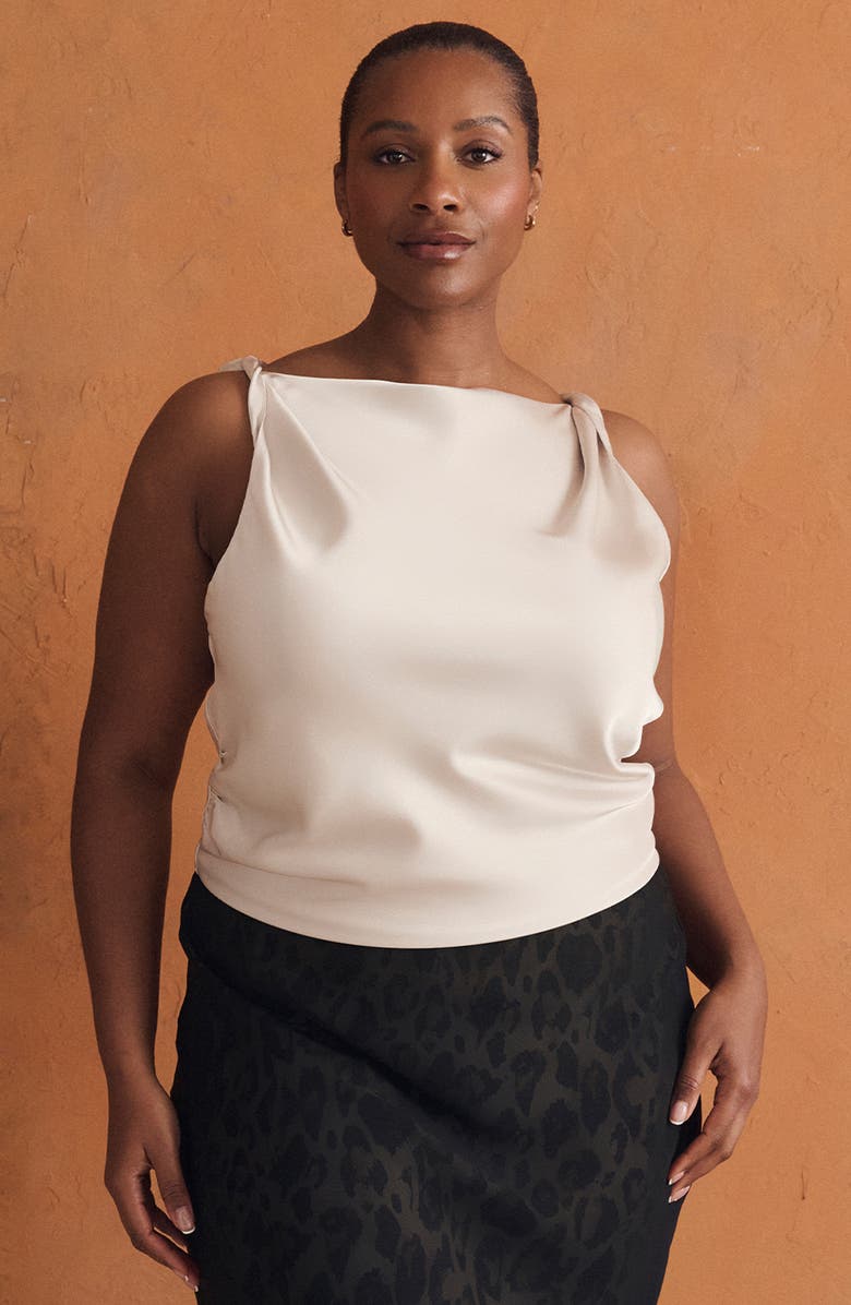 Estelle Tahni Sleeveless Top, Alternate, color, Oyster