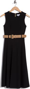 Calvin Klein Scuba Knit Sheath Midi Dress