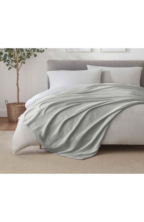 Vellux Textured Cotton Throw Blanket In Gray