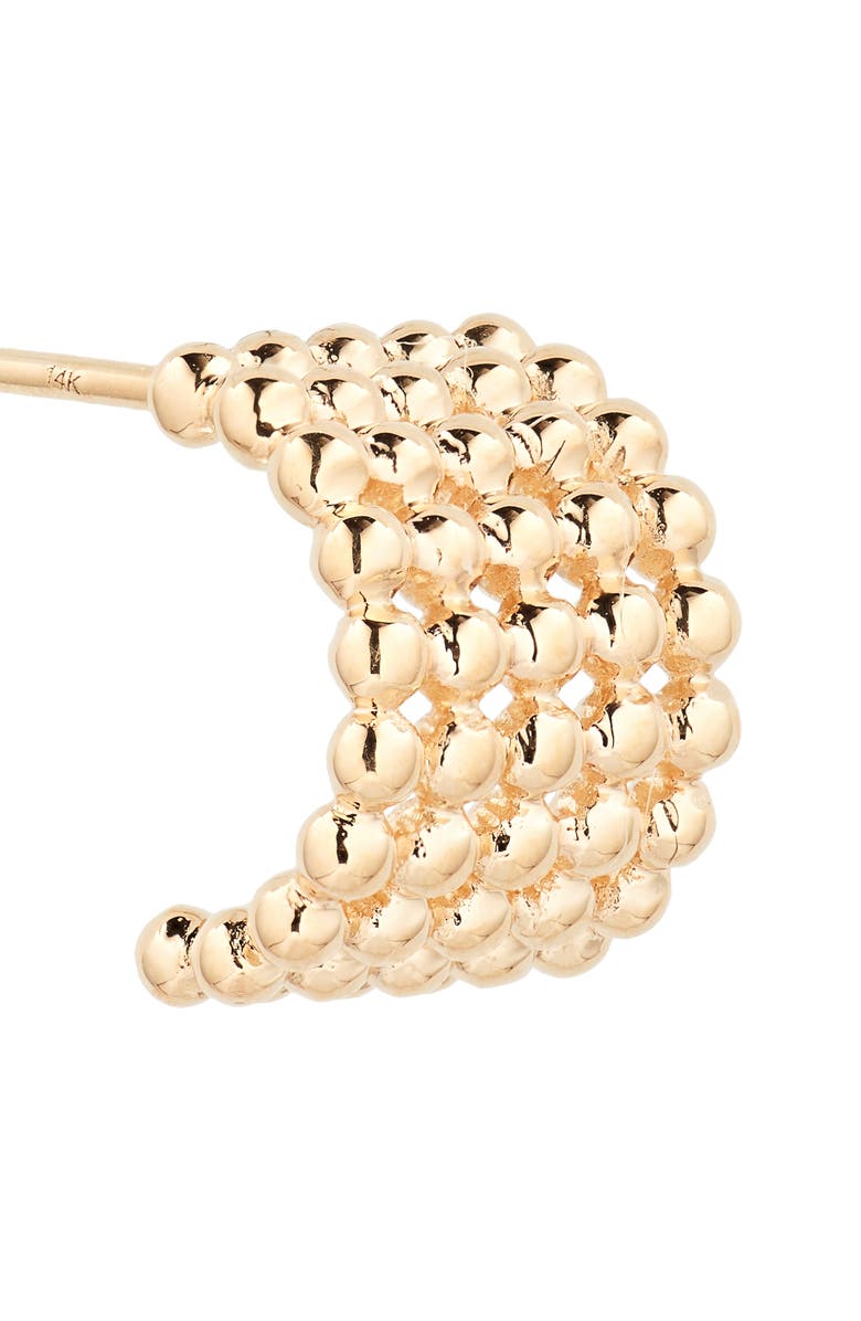 Dana Rebecca Designs Poppy Rae Pebble Hoop Earrings, Alternate, color, Yellow Gold