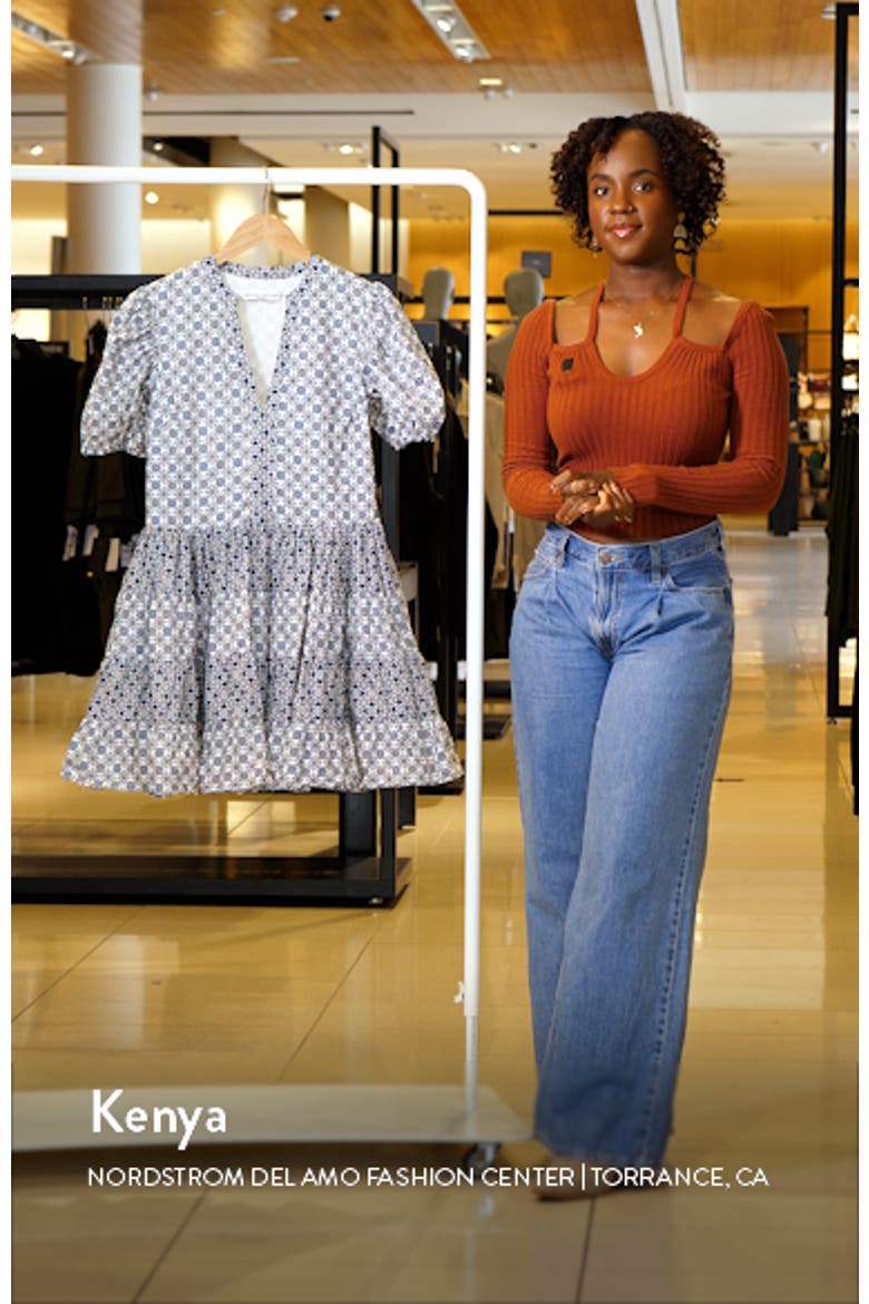 Tile Print Tiered Cotton Dress video