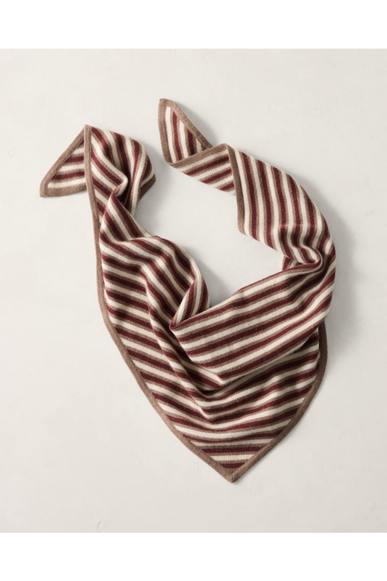 Wool and Cashmere Striped Triangle Scarf, Main, color, Carbon Multi