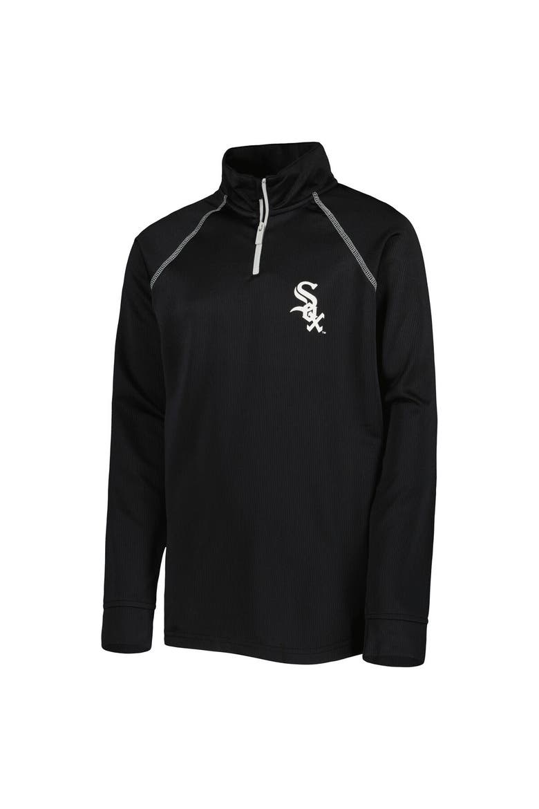 Youth Stitches Black Chicago White Sox Team Raglan Quarter-Zip Jacket, Alternate, color, Black