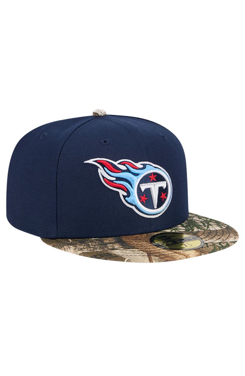 New Era Men's New Era Navy Tennessee Titans Active Two-Tone Camo 59FIFTY Fitted Hat, Alternate, color, Navy