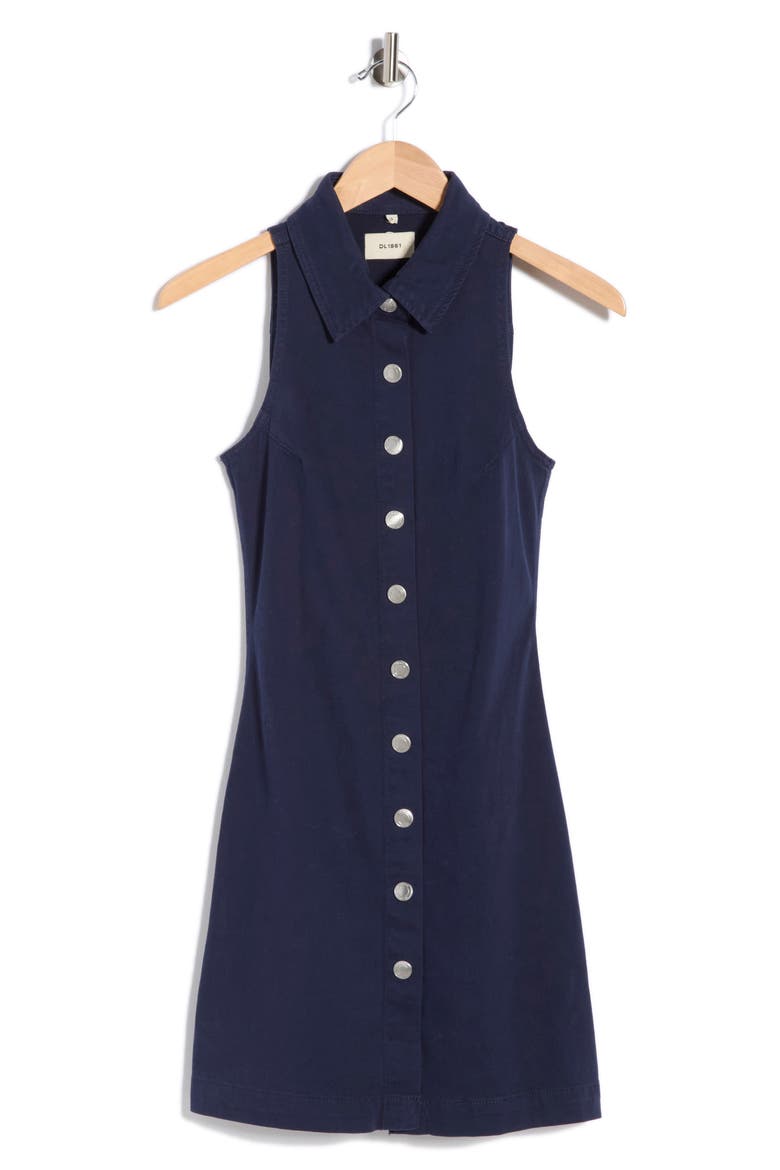 Payton Sleeveless Shirtdress, Alternate, color, BRIGHT NAVY