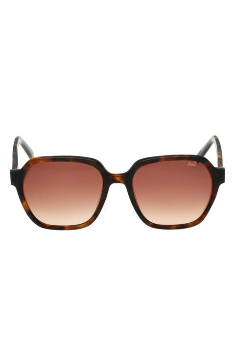 54mm Gradient Geometric Sunglasses