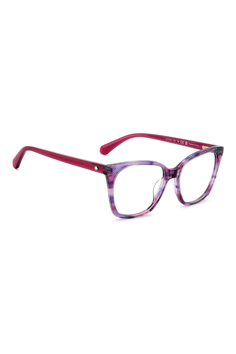taya 52mm square optical glasses, Alternate, color, STRIPED BURGUNDY VIOLET