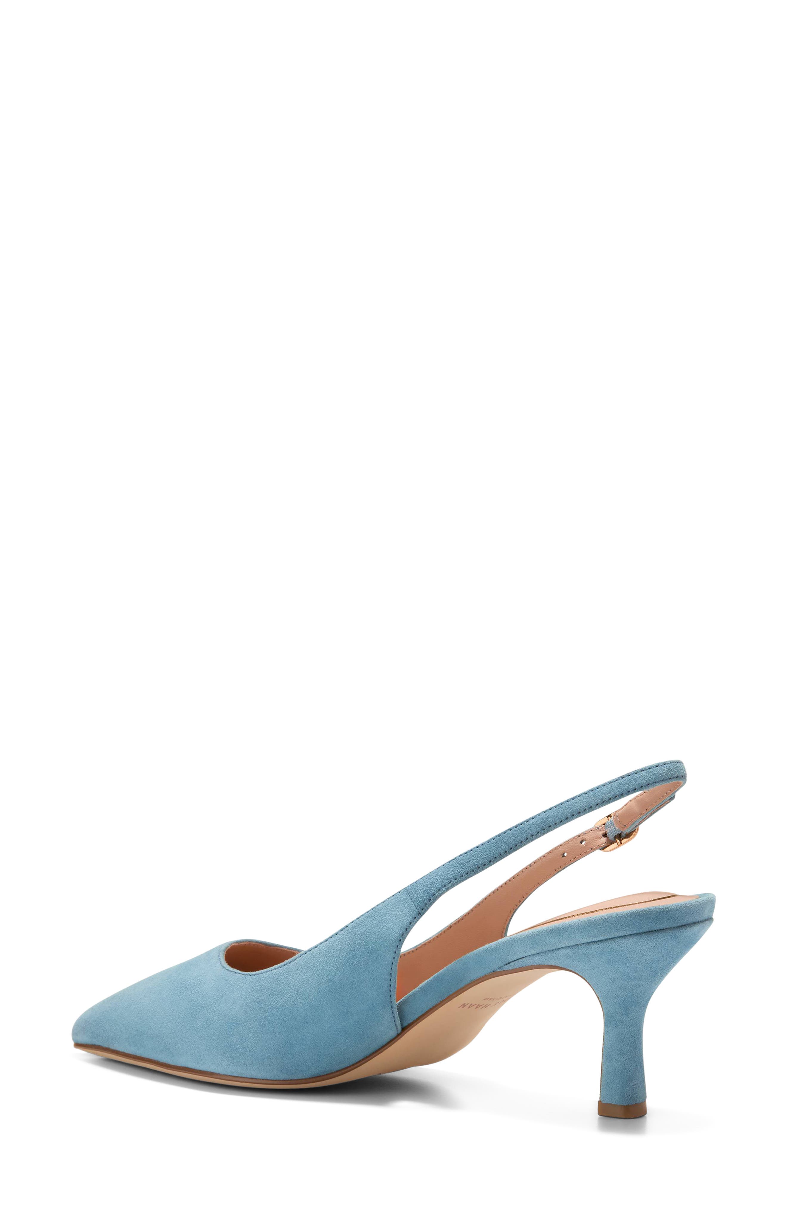 Hansell Slingback Pointed Toe Pump, Alternate, color, PROVINCIAL BLUE SUEDE