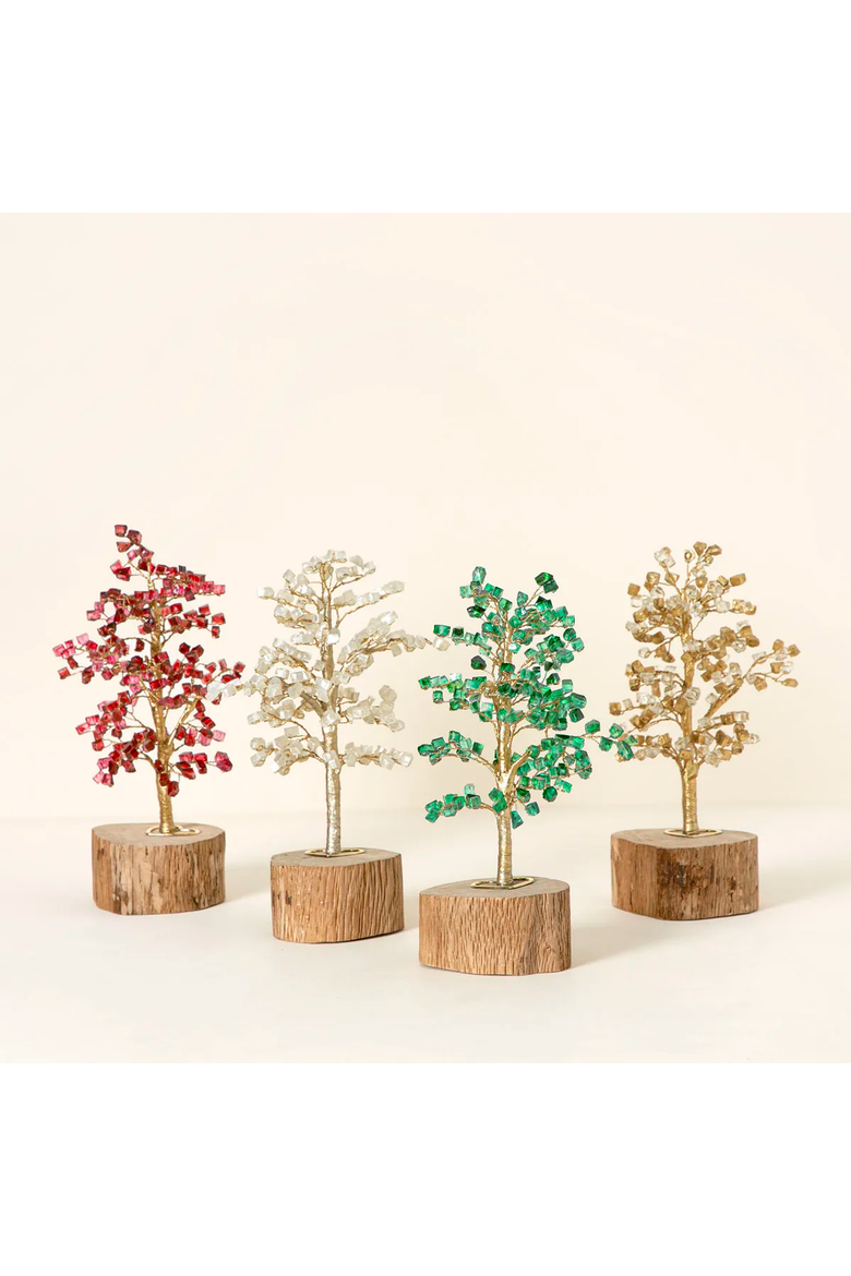As We Grow Anniversary Milestone Tree, Alternate, color, 25 Years - Green Garnet Glass