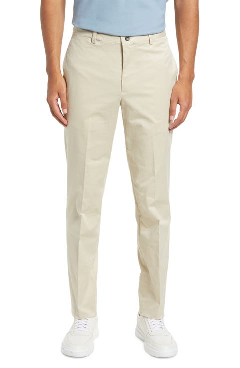 Charleston Flat Front Stretch Cotton Khakis