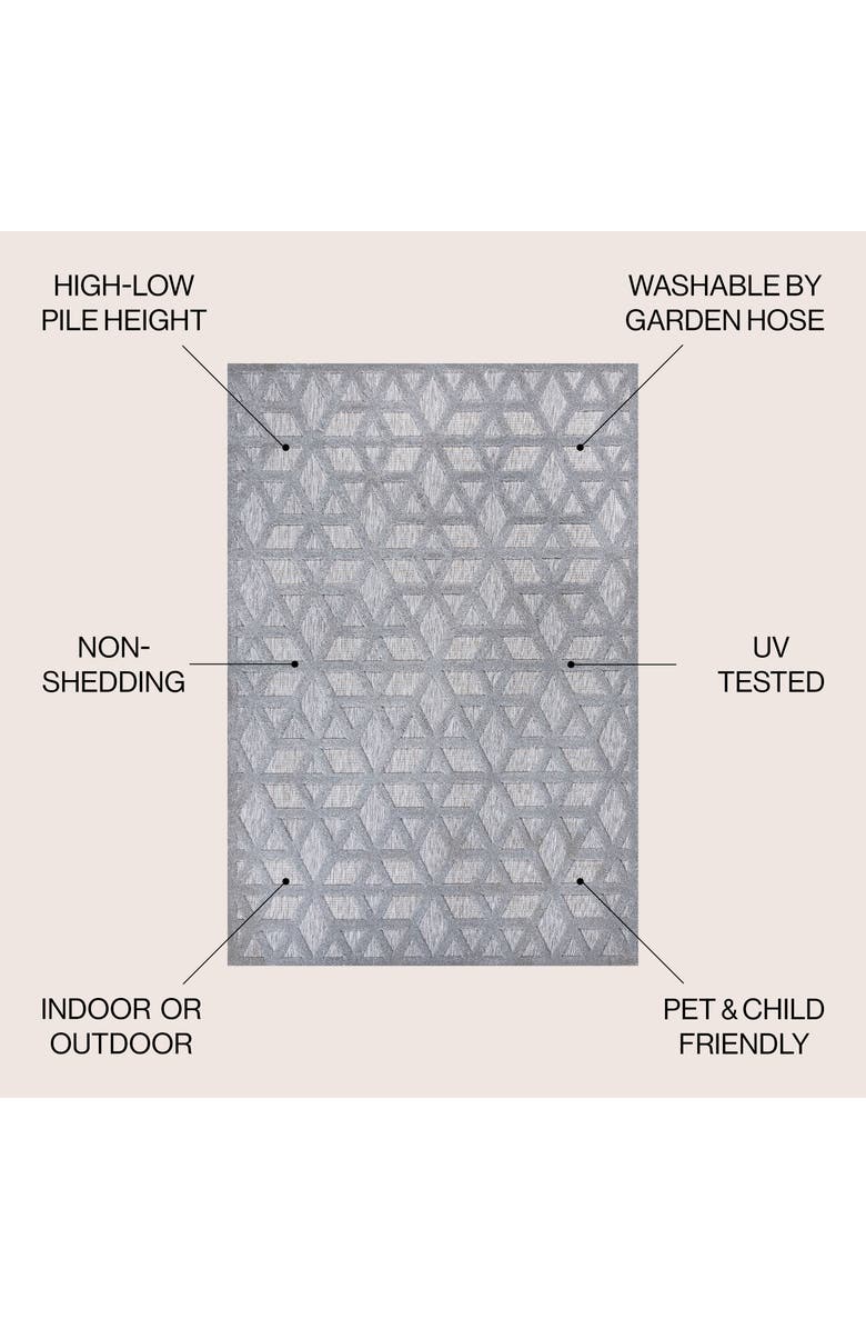 JONATHAN Y Talaia Neutral Geometric Indoor/Outdoor Area Rug, Alternate, color, Light Gray