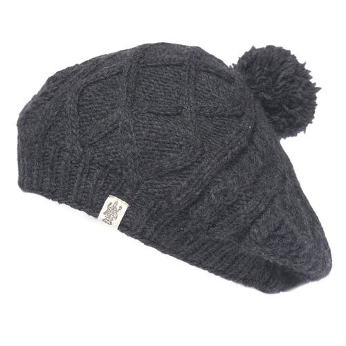 Nirvana Designs Yves Beret In Charcoal