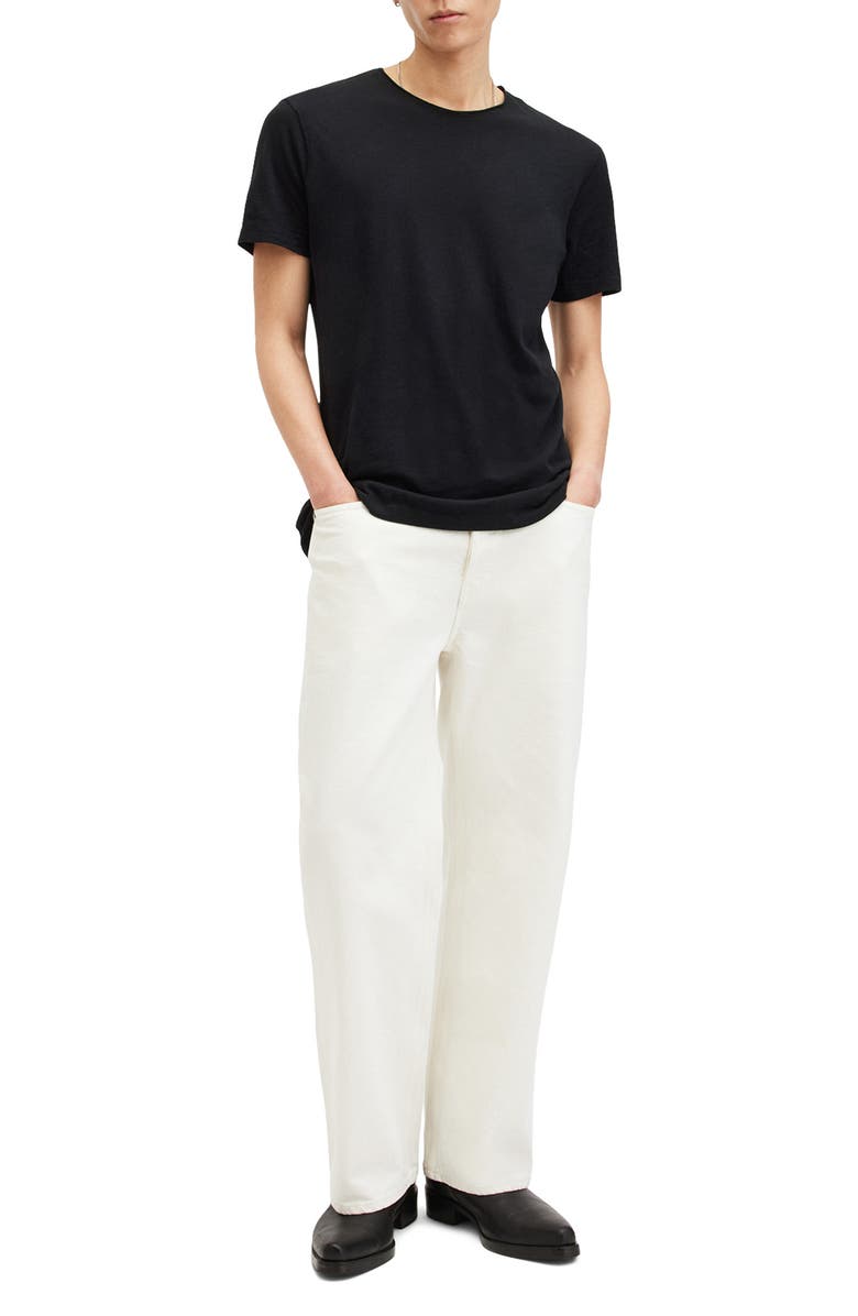 AllSaints Figure Cotton T-Shirt, Alternate, color, Jet Black