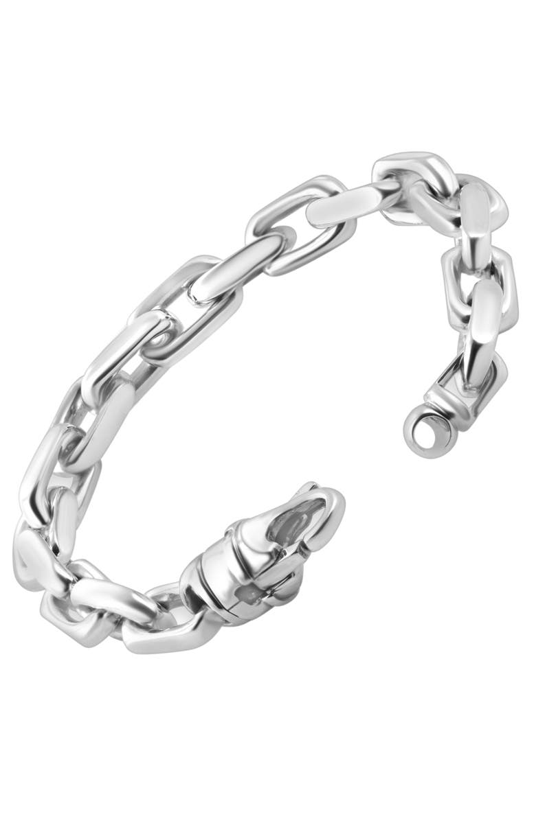 Bliss Diamond Solid 141.2gram Platinum 9.5mm Heavy Link Lobster Clasp Bracelet 8", Alternate, color, 