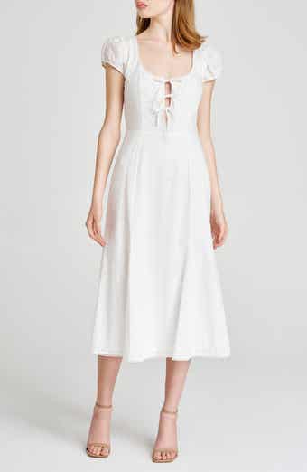 WAYF x Styled by COCO! Cara Cotton Eyelet Midi Dress