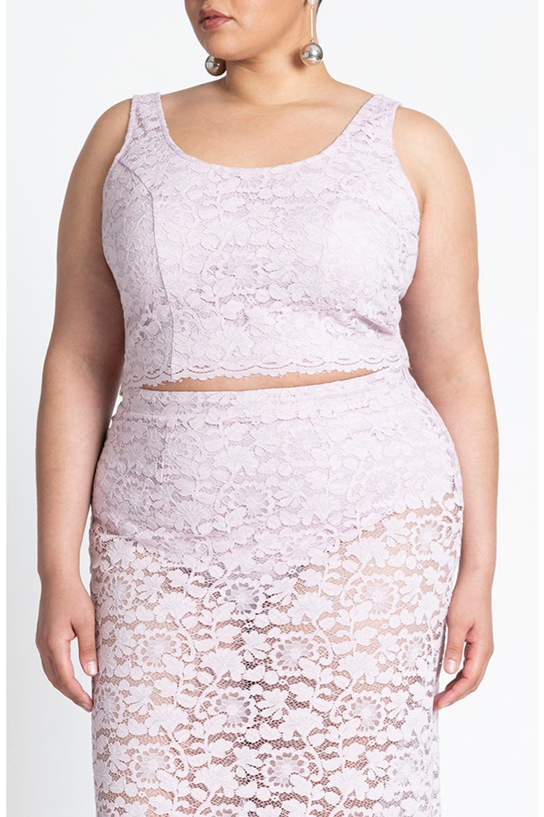 Lace Crop Tank Top, Main, color, FAIR ORCHID