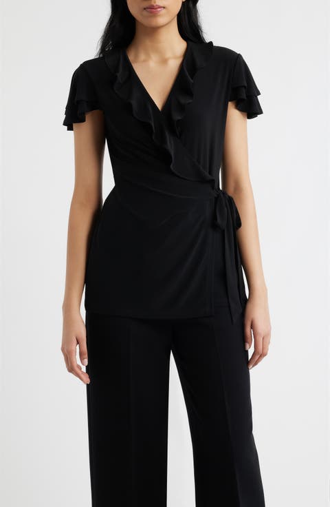Ruffle Wrap Top